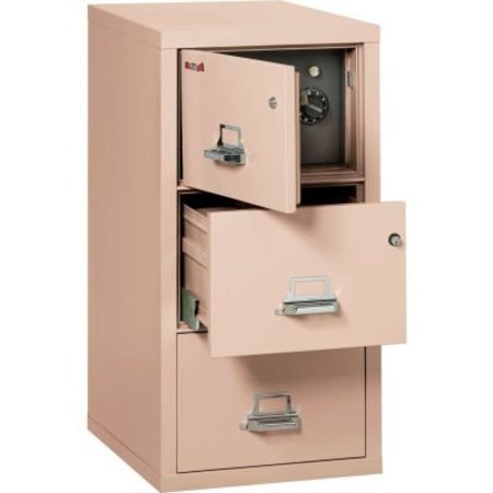 FIRE KING Fireking Fireproof 3 Drawer Vertical Safe-In-File Legal 20-13/16"Wx31-9/16"Dx40-1/4"H Champagne 3-2131-CCHSF